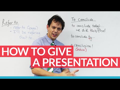 How to give a strong presentation: tips & key phrases