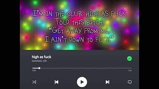 Cover art for High As Fuck