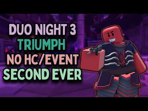 [SECOND EVER] Duo Night 3 Triumph WITHOUT HARDCORE AND EVENT TOWERS | Roblox Tower Defense Simulator