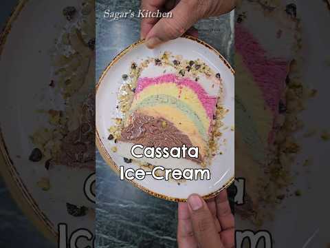 Cassata Ice-Cream No Chemical Colour #Shorts #IceCreamRecipe