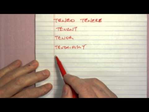 LATIN ROOT TENEO, TENERE IN ENGLISH WORDS