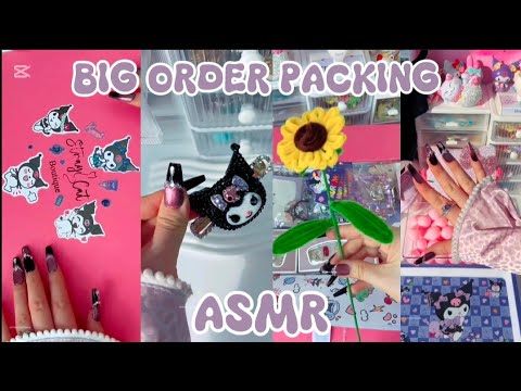 BIG ORDER PACKING😳💅🏻(ASMR)||SMALL BUSINESS