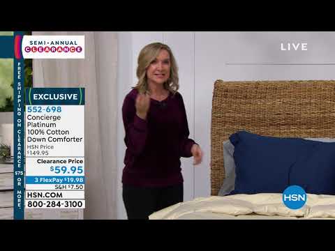 Concierge Collection Platinum 100% Cotton Down Comforter