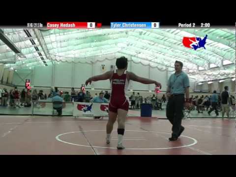 University Nat`ls FS  96 KG / 211.5 lbs: Casey Hedash vs. Tyler Christensen