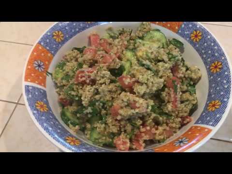 Herbed Quinoa Salad with Lemon Tahini Dressing - Naan Central