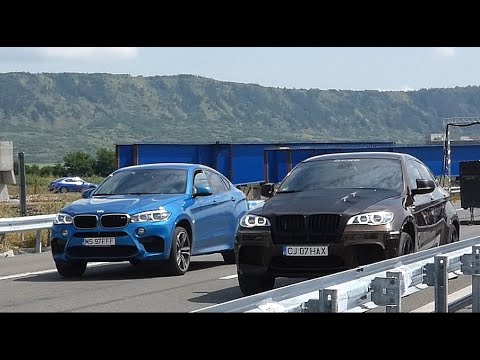 BMW X6 M E72 vs BMW X6 M F16 drag race