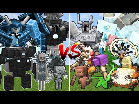 ALL MOWZIE'S MOBS vs ALL EEEAB's MOBS | Minecraft Mob Battle