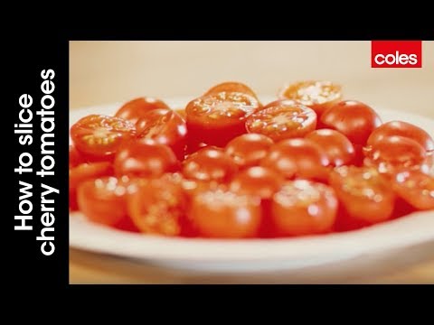 How to slice cherry tomatoes quickly