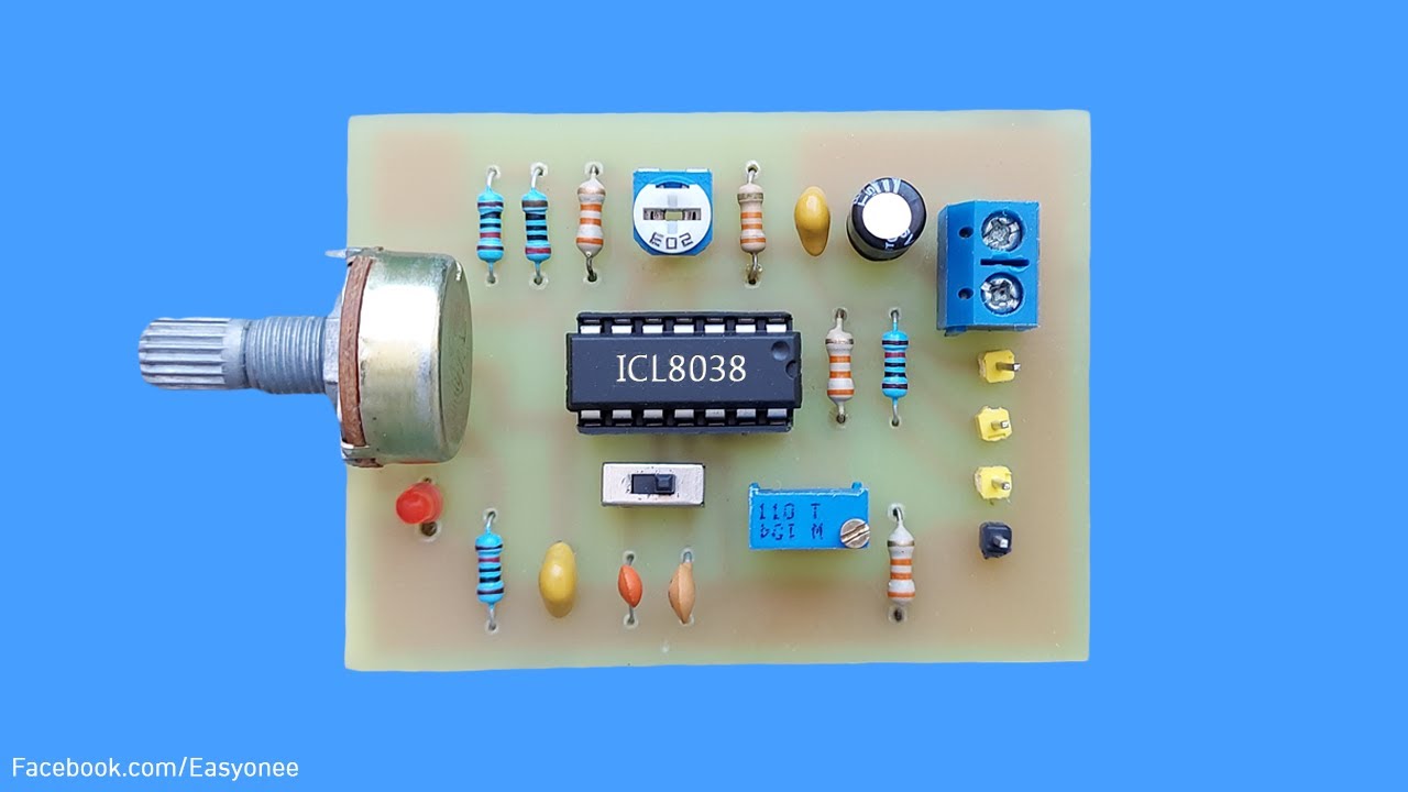 DIY  Function Signal Generator  using ICL8038  Schematic + PCB