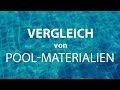 GFK-Pool, Folien-Pool oder Polypropylen-Pool PP? Vergleich von Materialien und Typen