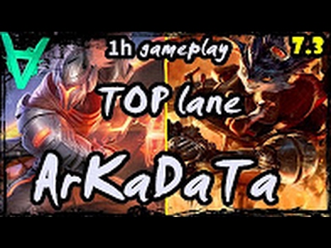 ArKaDaTa | Yasuo Top vs Rumble | Patch 7.3 Gameplay (1 Hour Game)