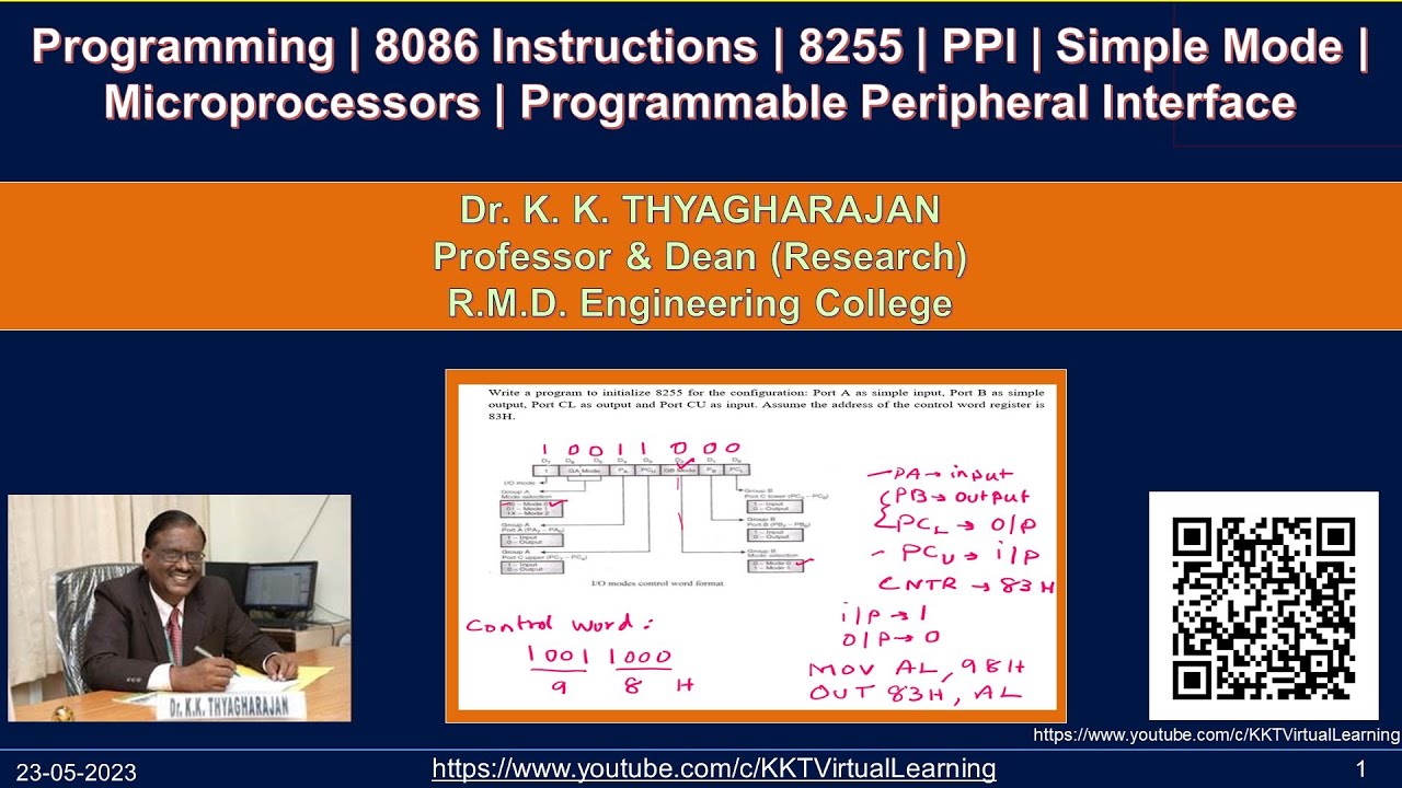 8255 | Simple IO Mode Programming | 8086 Instructions | PPI |  Microprocessors