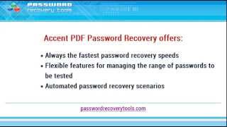 Accent PDF Password Recovery YouTube Video