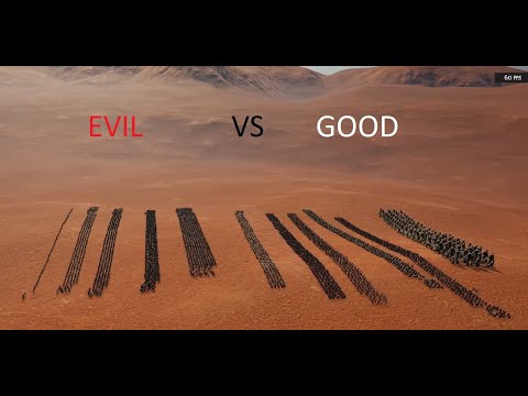 Dwarfs Army + Oak Trees vs Orc Army