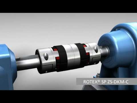 ROTEX® SP ZS-DKM-C: double-cardanic, flexible jaw couplings - KTR Systems