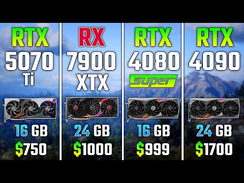 RTX 5070 Ti vs RX 7900 XTX vs RTX 4080 SUPER vs RTX 4090 | Test in 7 Games