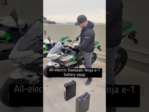 Kawasaki Ninja e-1 electric bike battery swap