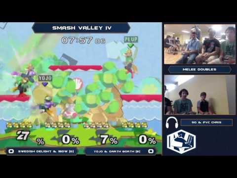 Smash Valley IV Melee Doubles - Swedish + iBDW (Green) vs Yojo + Darth Borth (Blue) – Winners