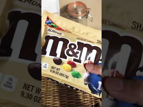 almond M&Ms #shorts #asmrsounds  #chocolate