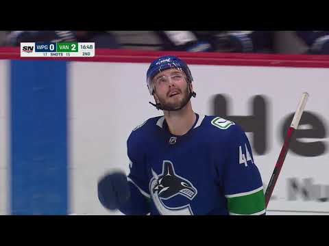 Kyle Burroughs' First NHL Goal, 2-0 vs Jets (Nov. 19, 2021) (ALL CALLS)