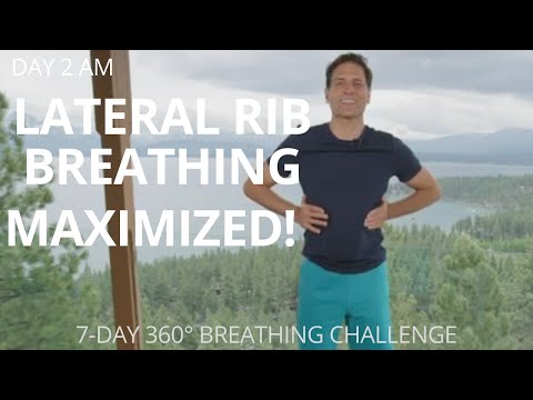 DAY 2 AM 360° Breathing 7-Day Challenge - Lateral Rib Breathing - Pilates Breathing
