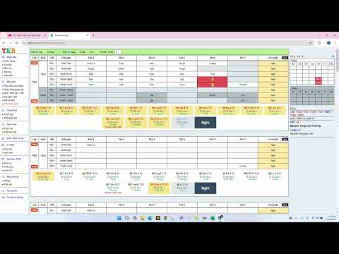 Xếp TKB 2 buổi sáng chiều