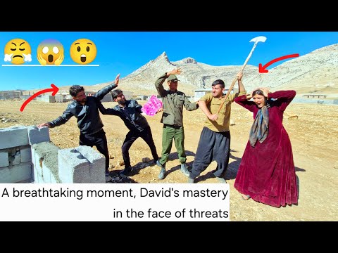 Breathtaking moment; Davoud stood up to the threat, the police arrived!