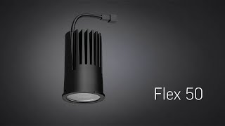 Рамка для модульного светильника "ВАРТОН" FLEX 50 07 круглая встраиваемая утопленная 110х48мм RAL 9010 поворотная