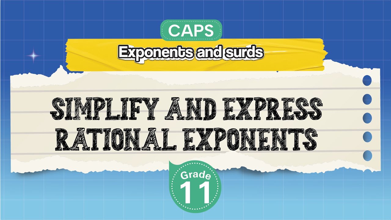 [GRADE 11] Simplify and Express Rational Exponents