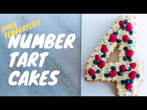 Number Tart Cake | Cream Tart | Free Number Printable Template