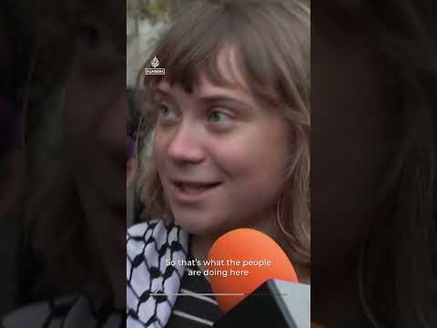 Greta Thunberg says French students are being “robbed” amid nationwide protests  | AJ #shorts