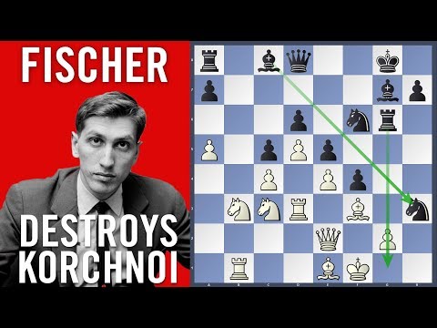 Fischer destroys Korchnoi with King's Indian  - Korchnoi vs Fischer | Herceg Novi 1970 |