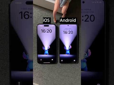 Stitch flashlight live wallpaper - iOS vs Android #shorts