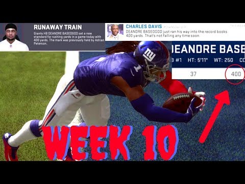 400+ YARDS NEW RECORD *NO CLICKBAIT* Madden 19 Career Mode RB Ep 10