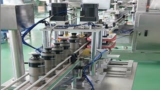 preview picture of video 'Pneumatic Desktop capping machine with printing function for semi-auto shampoo production line'