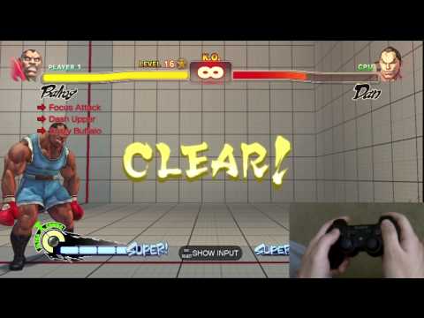 Super Street Fighter 4 Balrog Trials 1-24 PS3 Controller D-Pad Tutorial