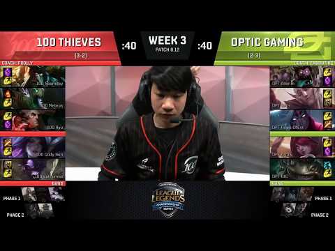 Super Kai'sa VS Super Xayah   100 VS OPT Highlights   2018 NA LCS Summer W3D2