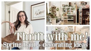 ANTIQUE DECOR FINDS | THRIFT WITH ME AND HAUL | SPRING DECORATING IDEAS 2022 | HOUSE + HOLM