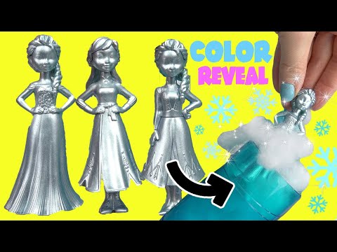 Disney Princess Frozen Color Reveal Dolls with Elsa, Anna, Sven, and Kristoff