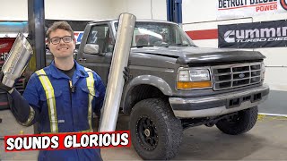 New Exhaust on My 7.3L Powerstroke F-350 | The OBS Ford FINALLY Sounds Mean!