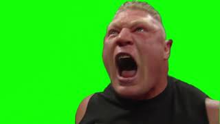 Brock Lesnar screaming green screen
