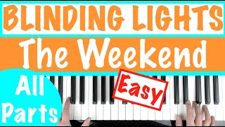 How to play BLINDING LIGHTS - The Weeknd Easy Pian