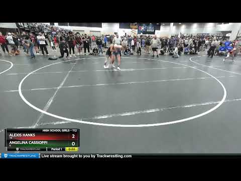 112 Lbs Quarterfinal - Angelina Cassioppi, IL Vs Alexis Hanks, TX Cd9f