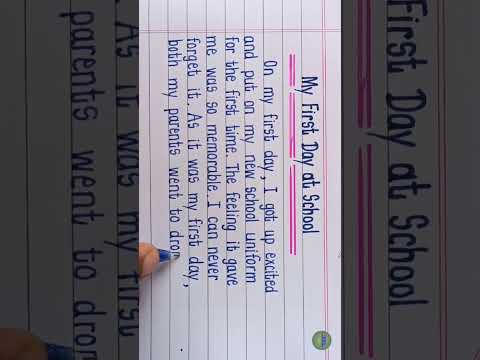 My first day at school essay #shortsvideo #handwriting #essay #english
