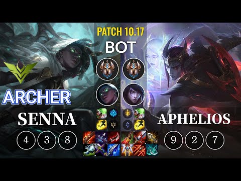 V3 Archer Senna vs Aphelios Bot - KR Patch 10.17