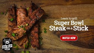Flank Steak On A Stick - Steak Kebabs by Red Meat Lover