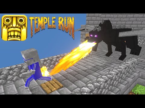 Monster School : TEMPLE RUN CHALLENGE - TRY NOT TO LAUGH  - Funny Minecraft Animation