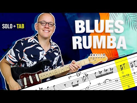 Blues Rumba in Bb  | Fender Stratocaster (+ GUITAR TABS)