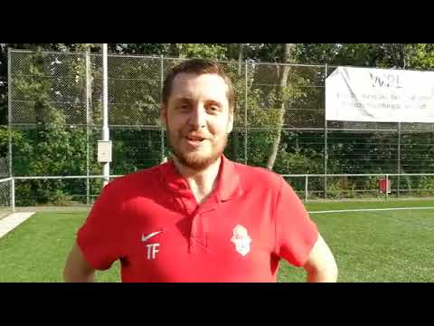 Kronbergs Trainer Tobias Fleck zum 2:2 gegen "seinen Verein" FV Stierstadt