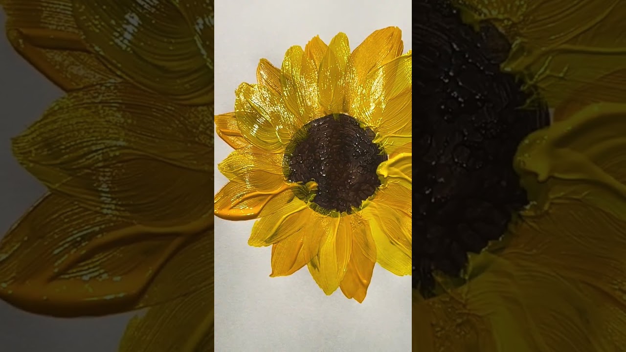 How to paint sunflowers: full tutorial